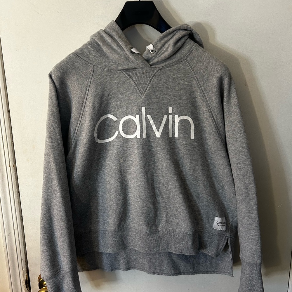 Calvin Klein Heather Gray Hoodie Sweater